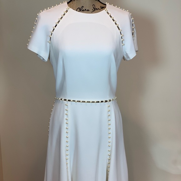 Jonathan Simkhai Dresses & Skirts - Jonathan Simkhai Ivory Dress with Pearl Detail